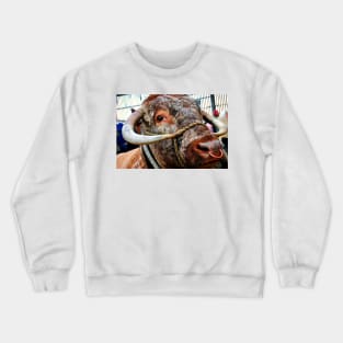 English Long Horn Cow Cattle Crewneck Sweatshirt